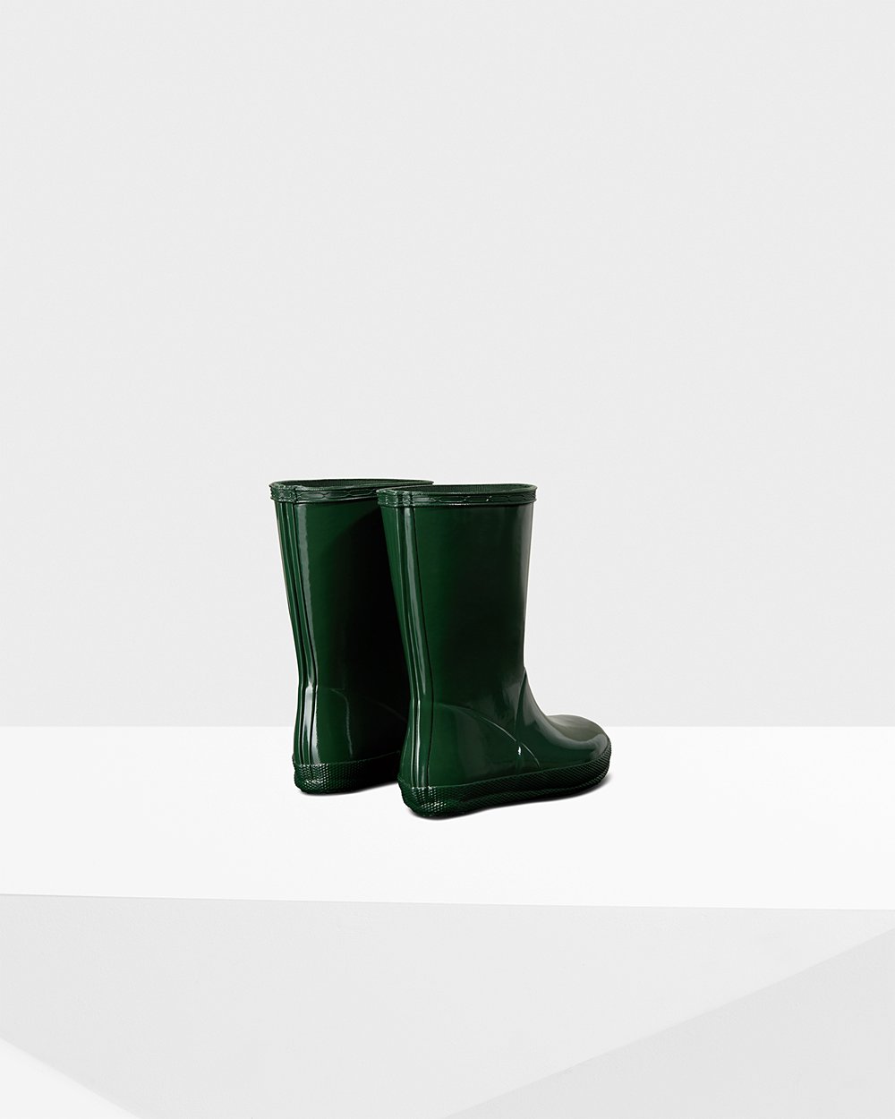 Kids Hunter Original First Classic Gloss - Rain Boots Green - 7309-IRFWP